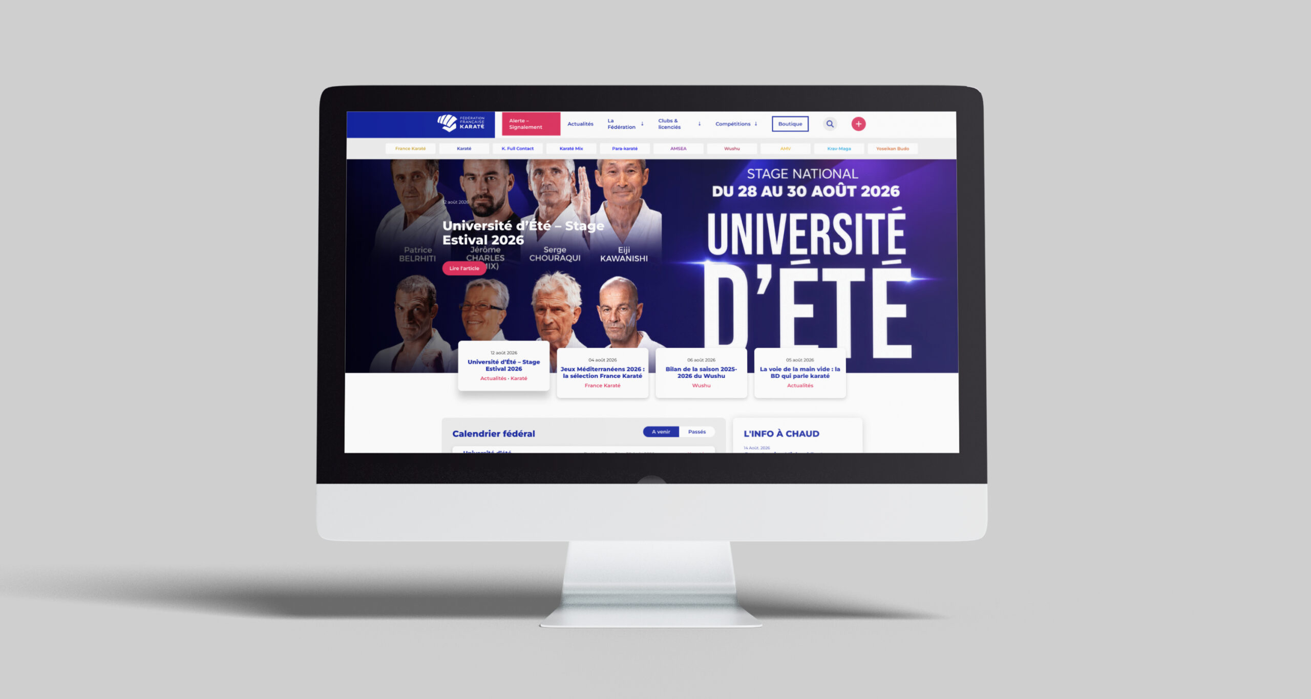 Aperçu du site Fédération Française de Karaté