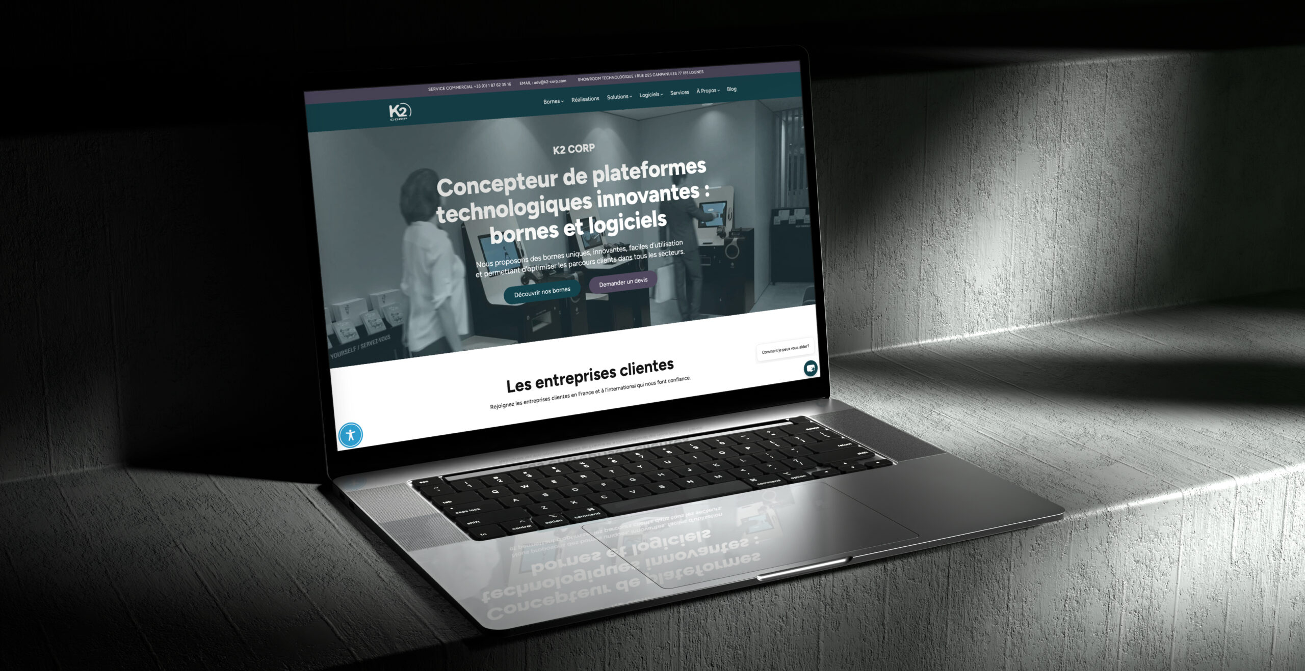 Aperçu du site K2 Corp