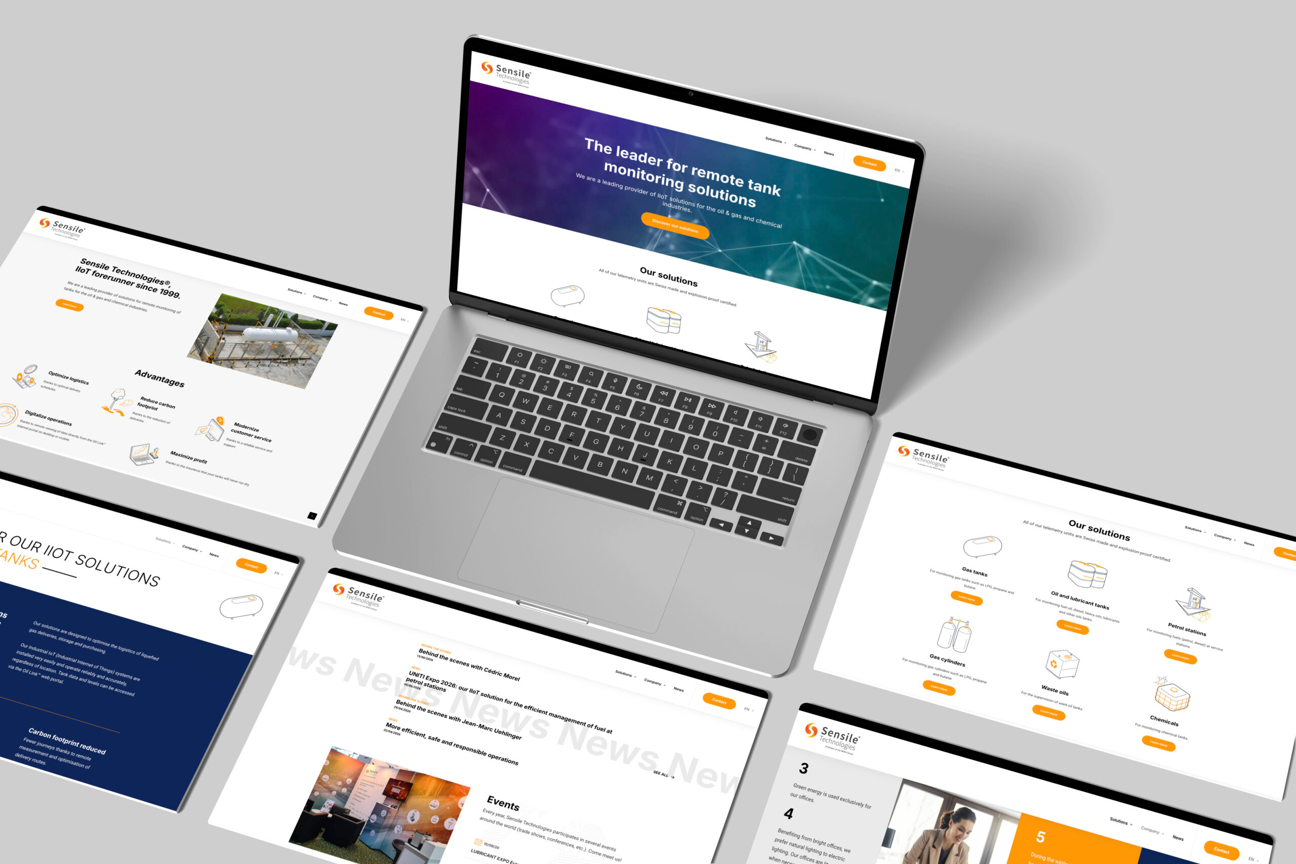 Aperçu du site Sensile Technologies