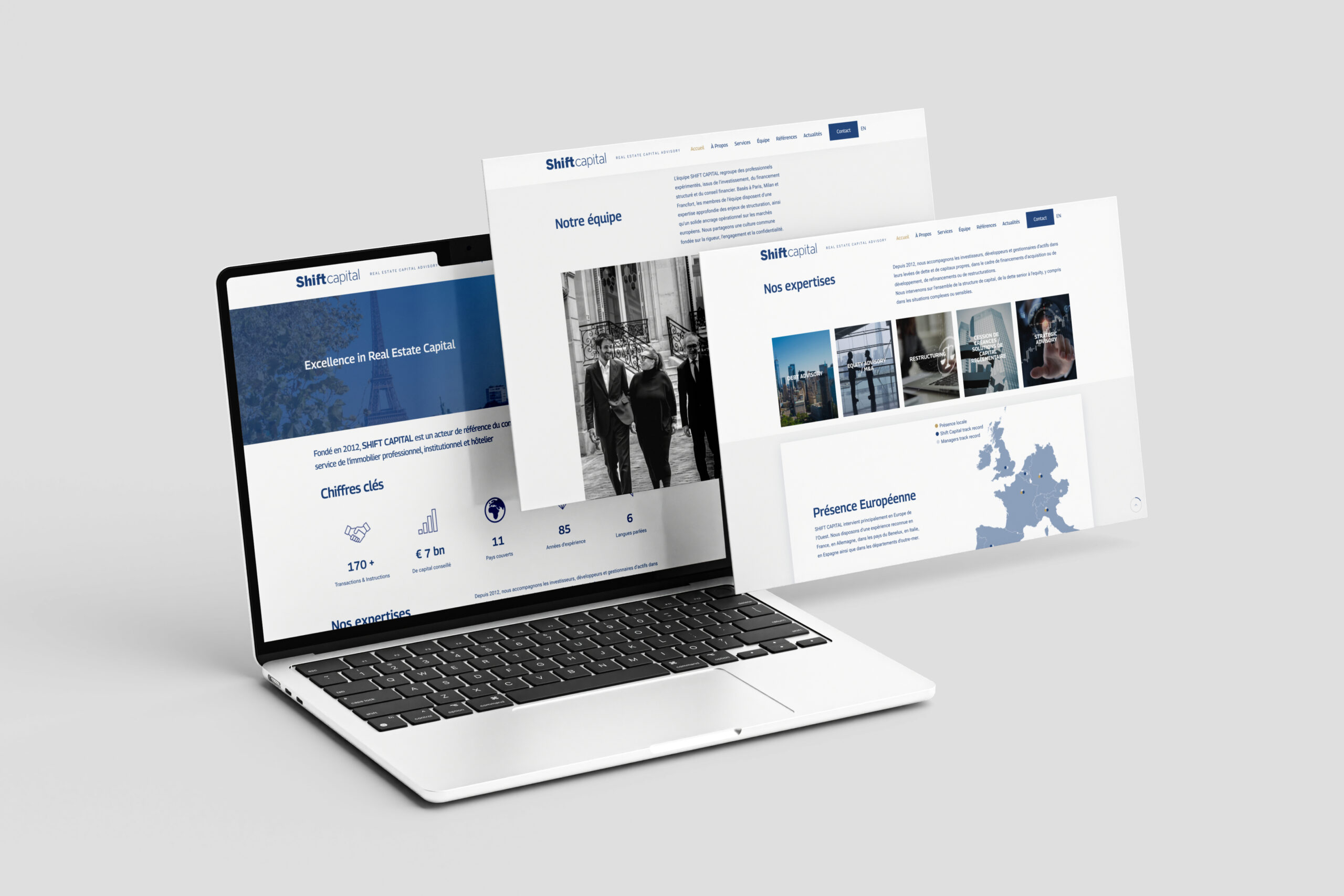 Aperçu du site Shift Capital