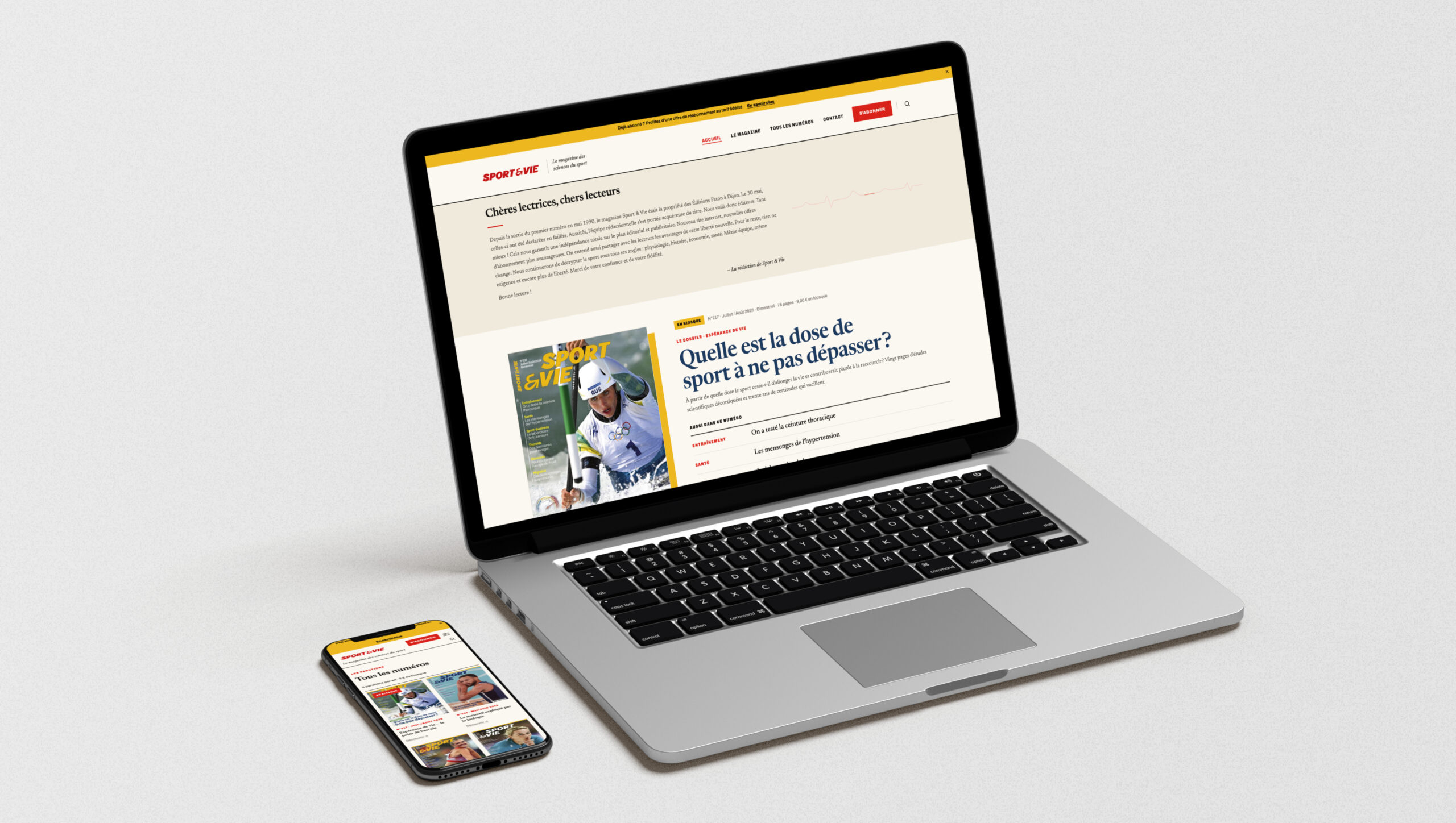 Aperçu du site Sport & vie