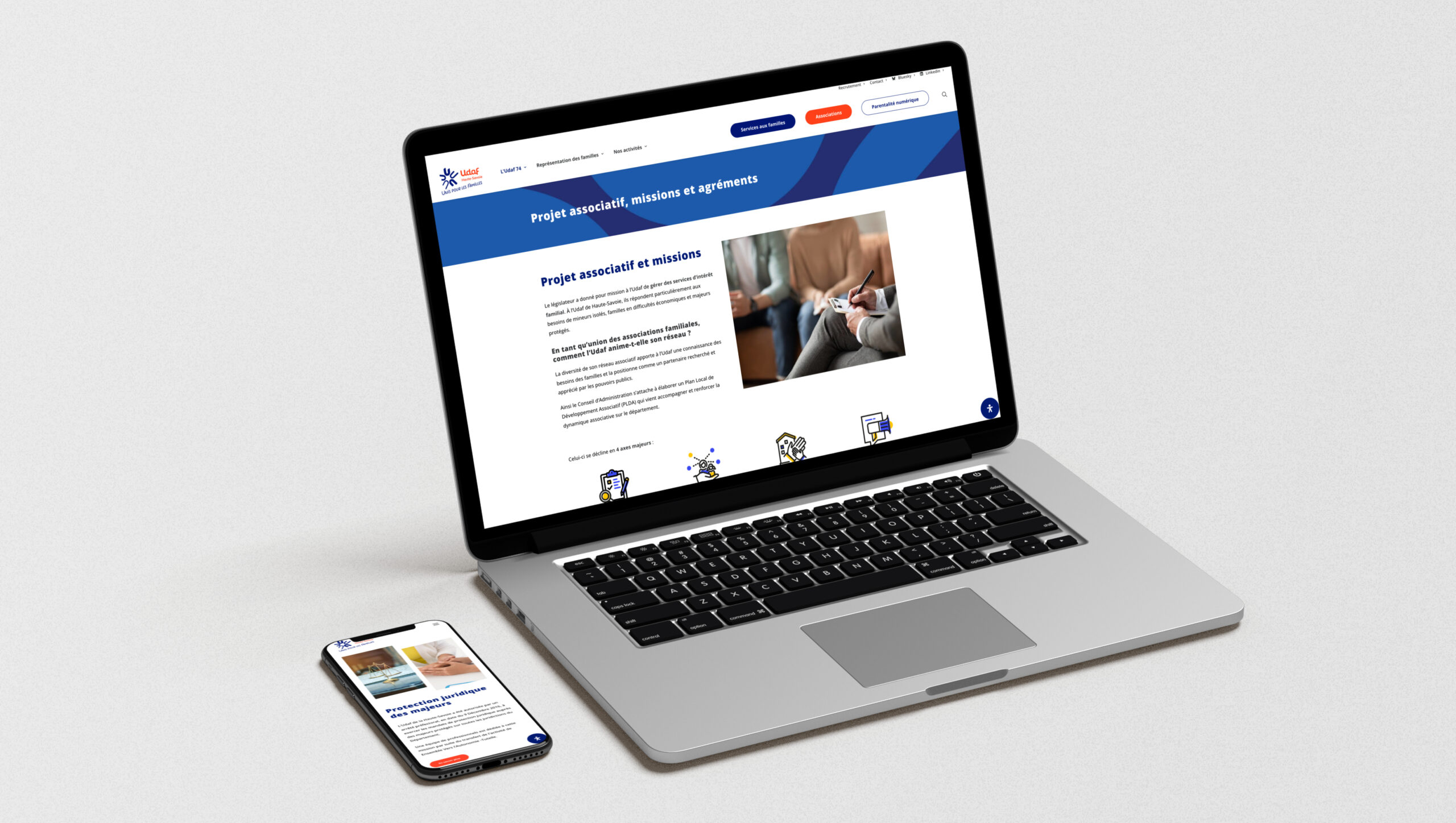 Aperçu du site UDAF 74